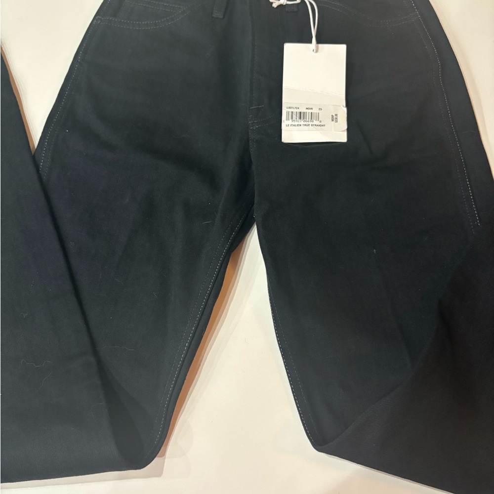 Frame Le Italian True Straight Noir Size 23 NWT